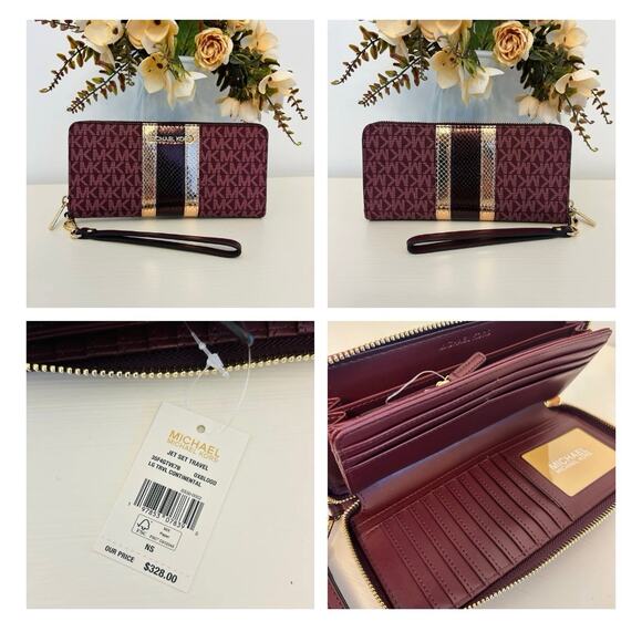 Michael Kors Purse & Wallet Sheila Medium Signature Logo and Metallic Satchel - Picture 11 of 11